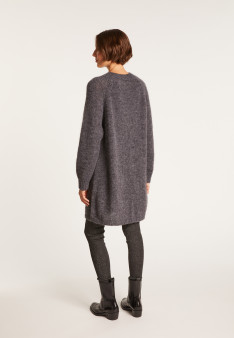 Long 2-pocket mohair cardigan - Gaya