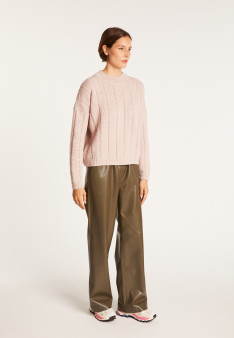 Round-neck wool and nylon sweater - Gustave
