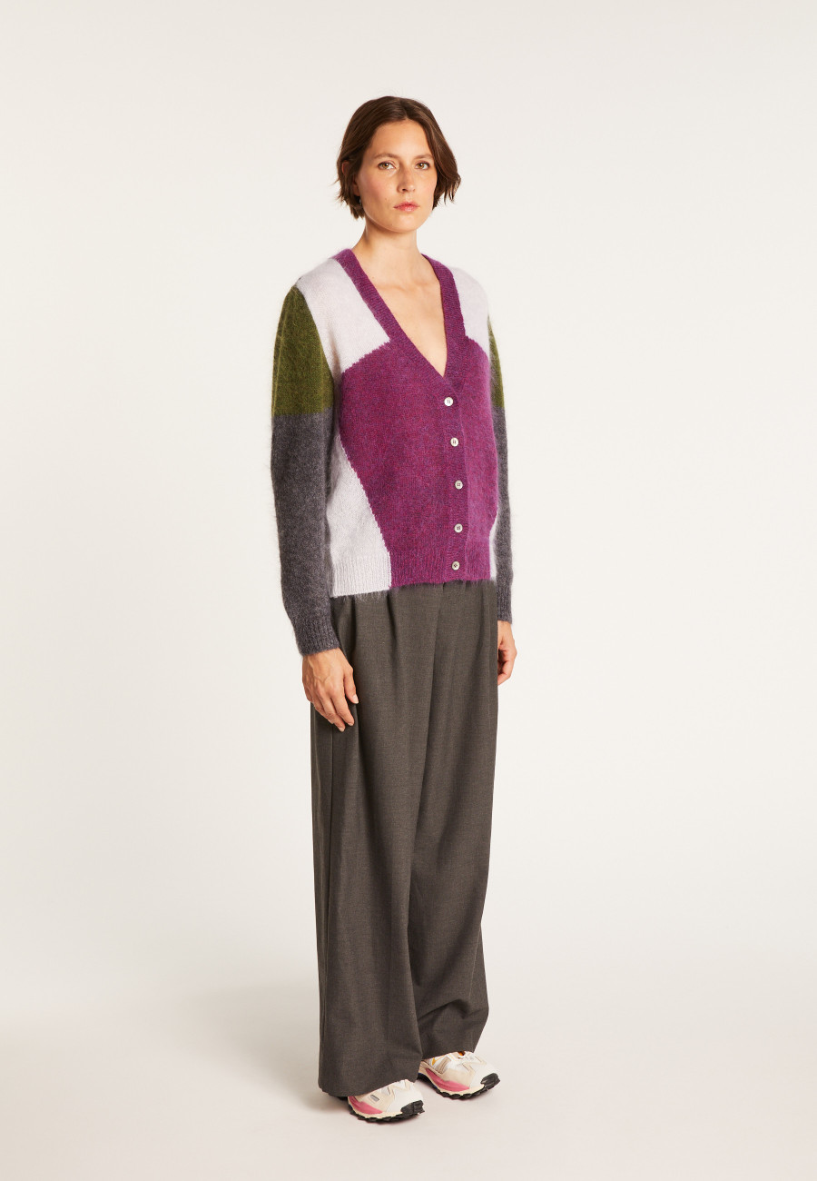 Cardigan col V en mohair - Flora