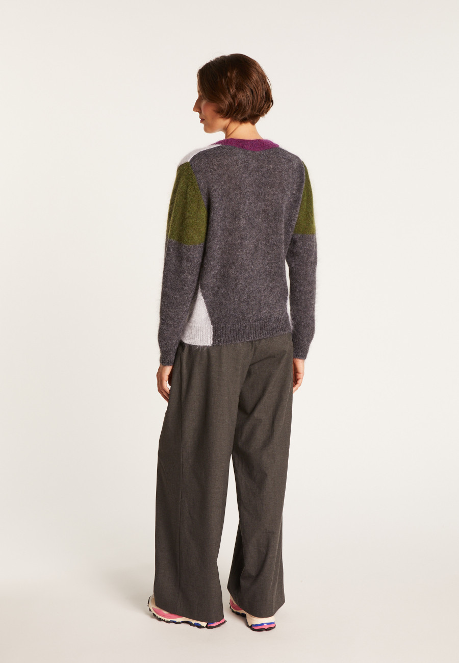 Cardigan col V en mohair - Flora