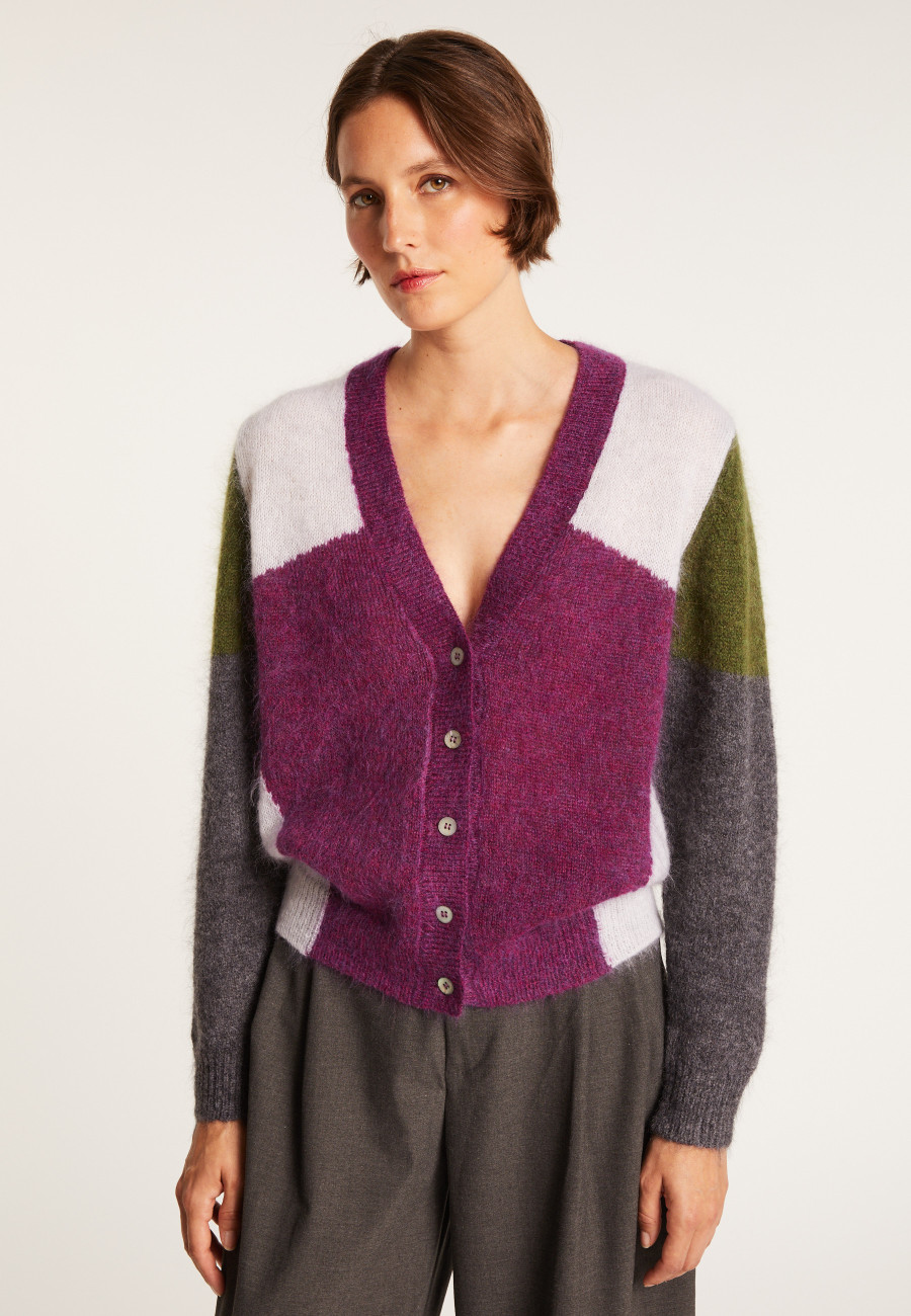 Cardigan col V en mohair - Flora