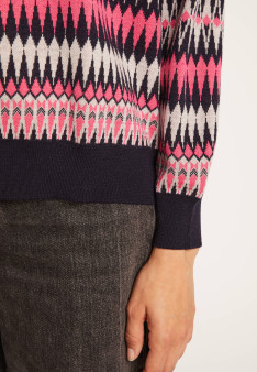Wool sweater with Aztec patterns - Fidji