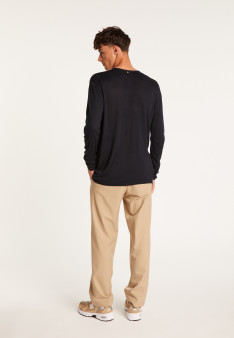 Cotton and cashmere Henley jumper - Honura