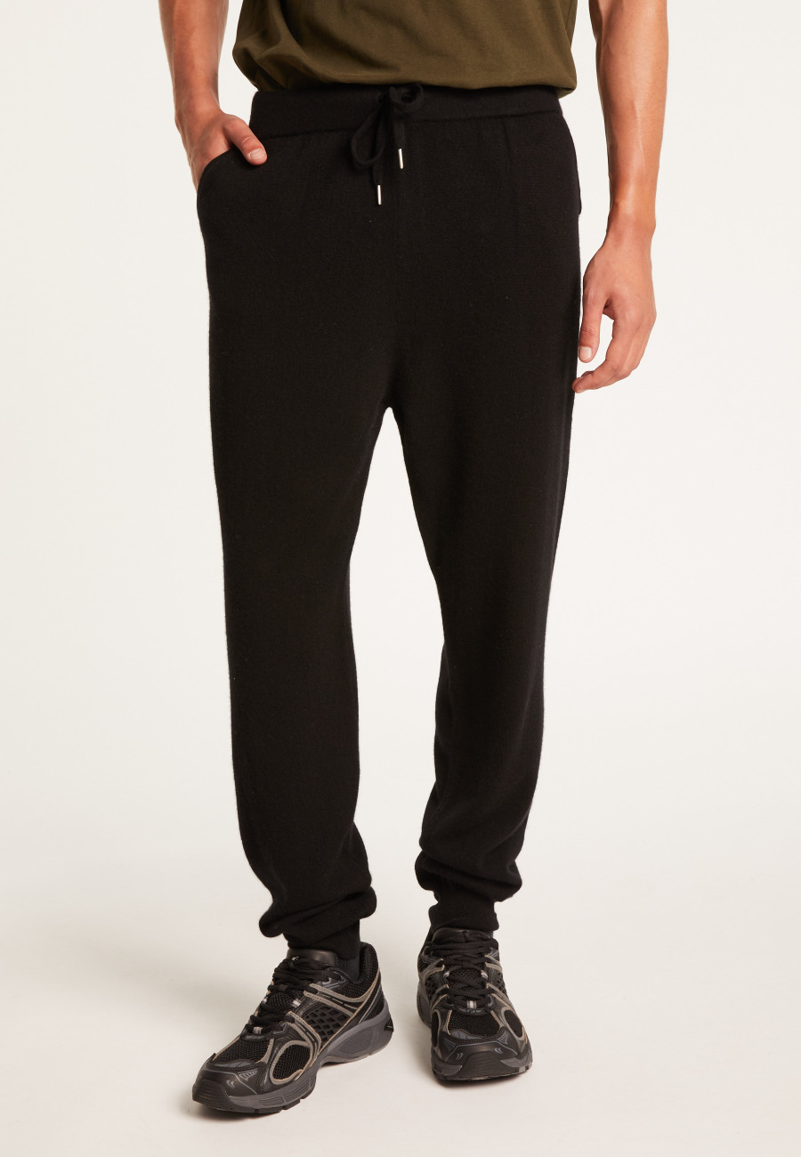 Pantalon en 100% cachemire - Omer 6610 noir - 01 noir