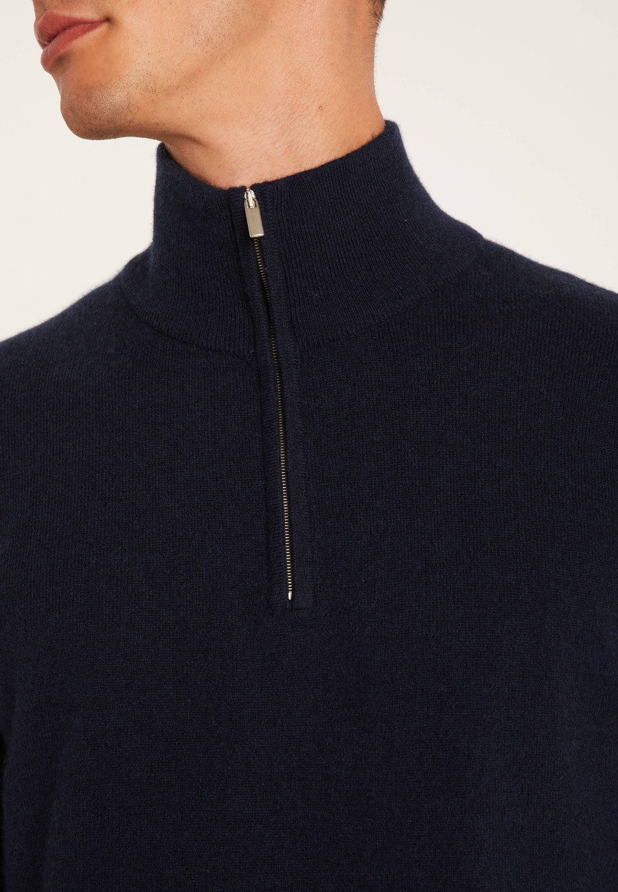 Cashmere sweater with zip neck - BLAISE