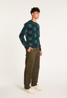 Checkered cashmere sweater - Amadeo