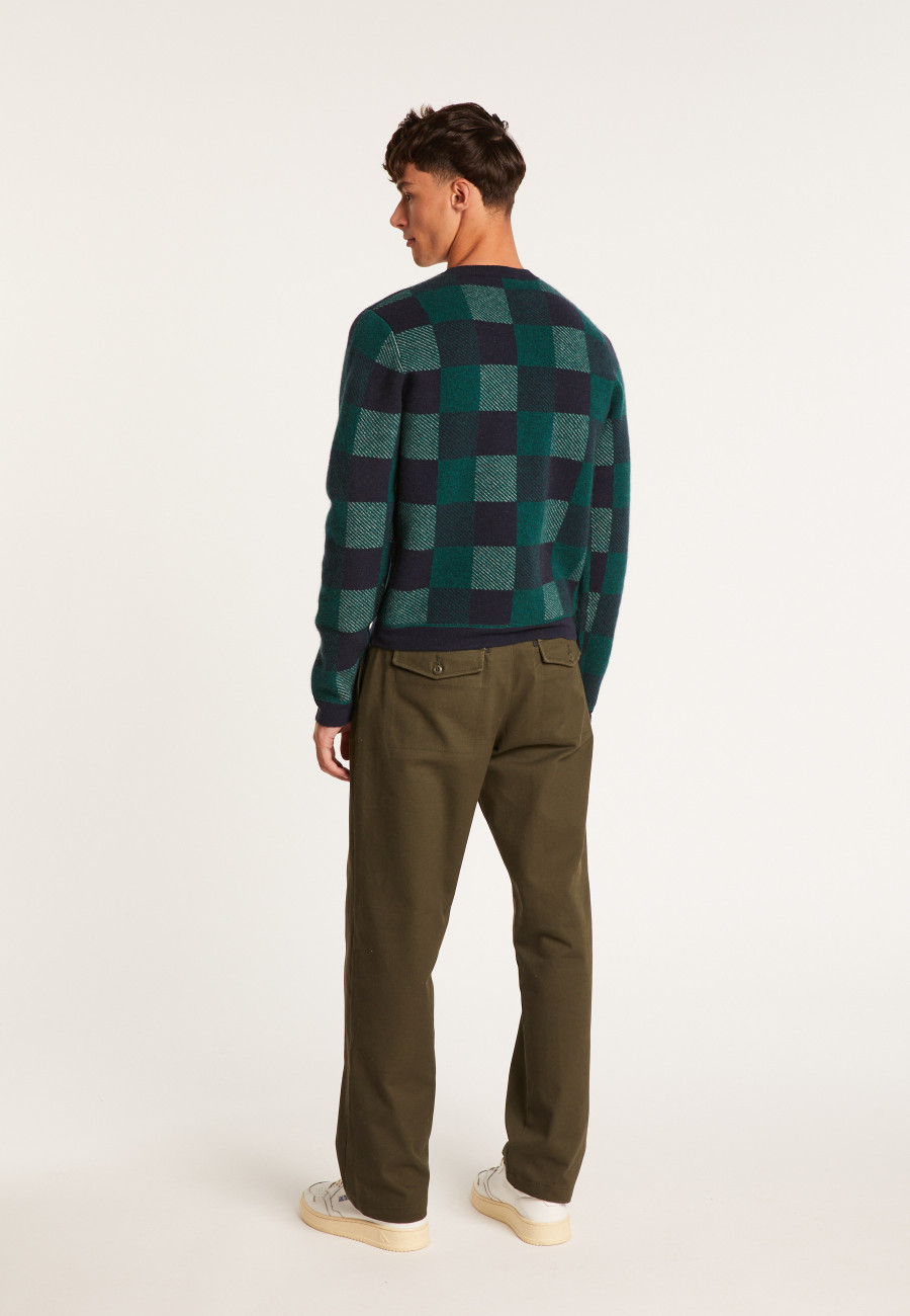 Checkered cashmere sweater - Amadeo