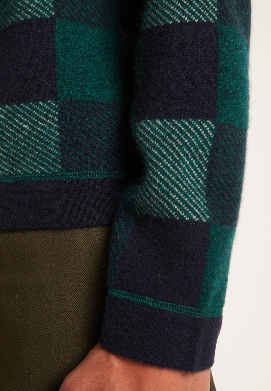 Checkered cashmere sweater - Amadeo