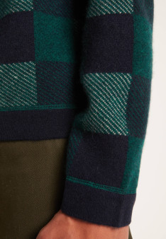 Checkered cashmere sweater - Amadeo