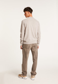 Two-tone cashmere sweater with raglan sleeves - Amalfi