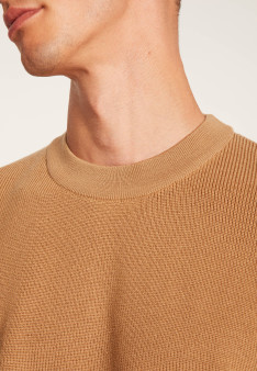 Two-tone round-neck merino wool sweater - Adrien