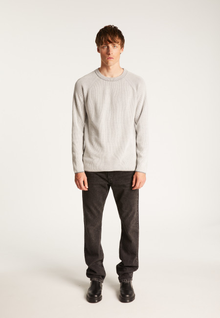 Velvet wool crewneck sweater - Tino