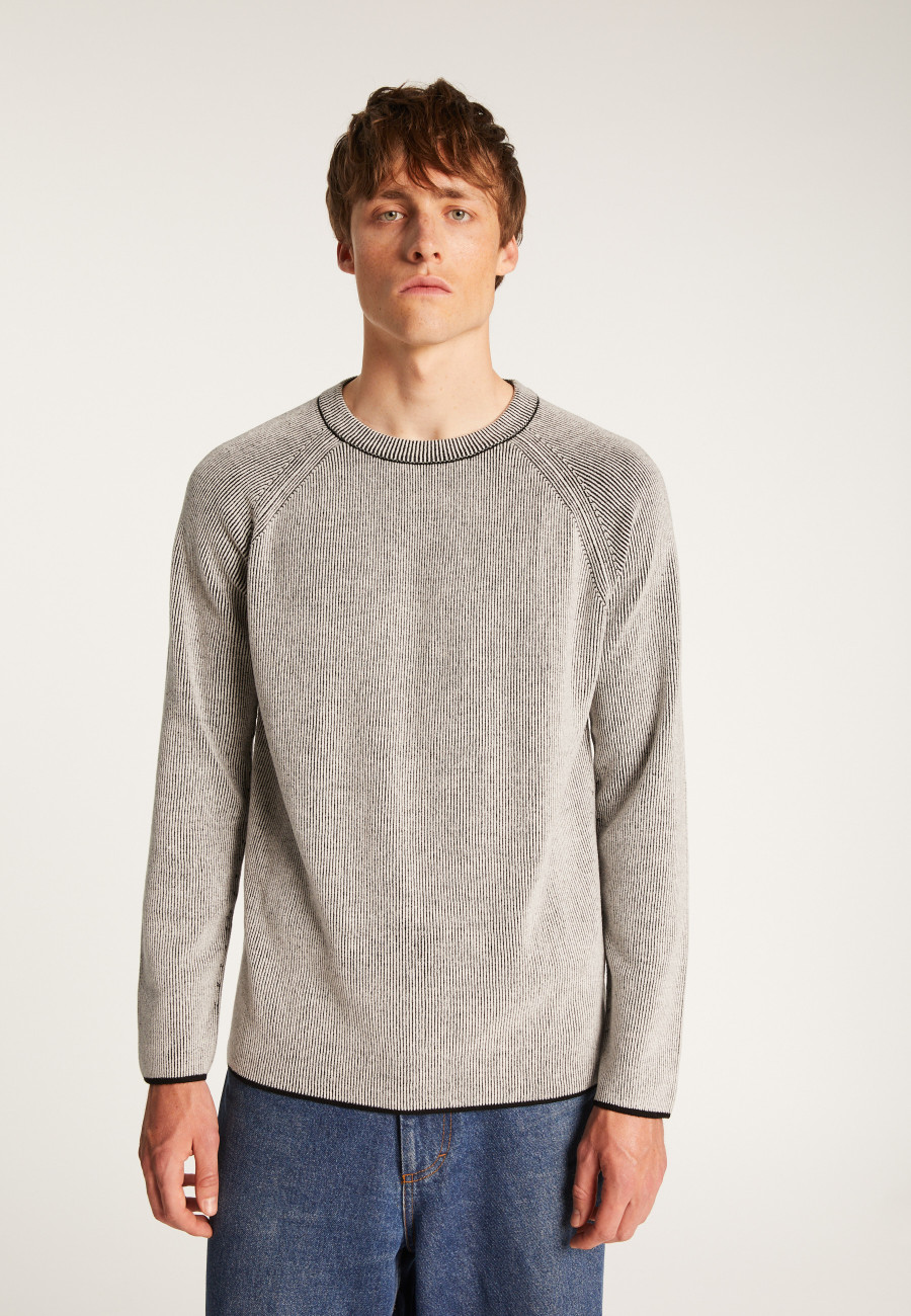 Pull col rond en laine velours - Tino