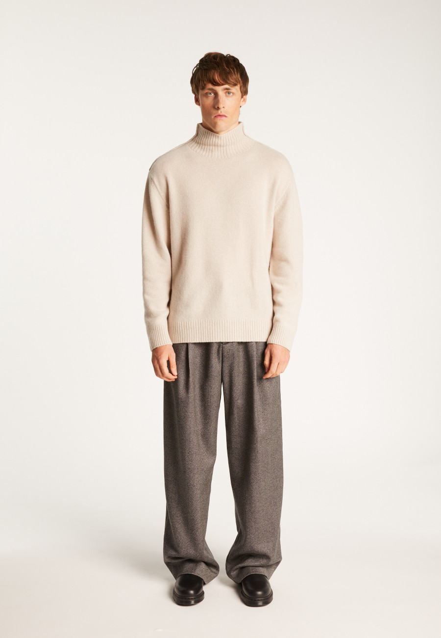 Cashmere Blend High Neck Sweater - Tiago