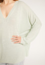 Oversized v-neck flamed linen t-shirt - Beja