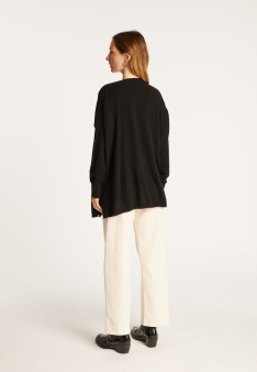 Pull col V oversize en cachemire - Apolline