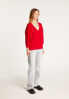 Balloon sleeve sweater in wool blend - Rooney