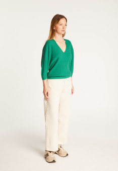 Balloon sleeve sweater in wool blend - Rooney