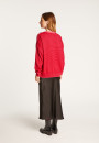 Pull en laine et velours boutons épaules - Rochelle