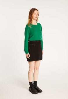 Short skirt in wool and velvet - Regina