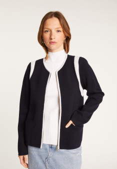 Zipped jacket in merino wool - Reine