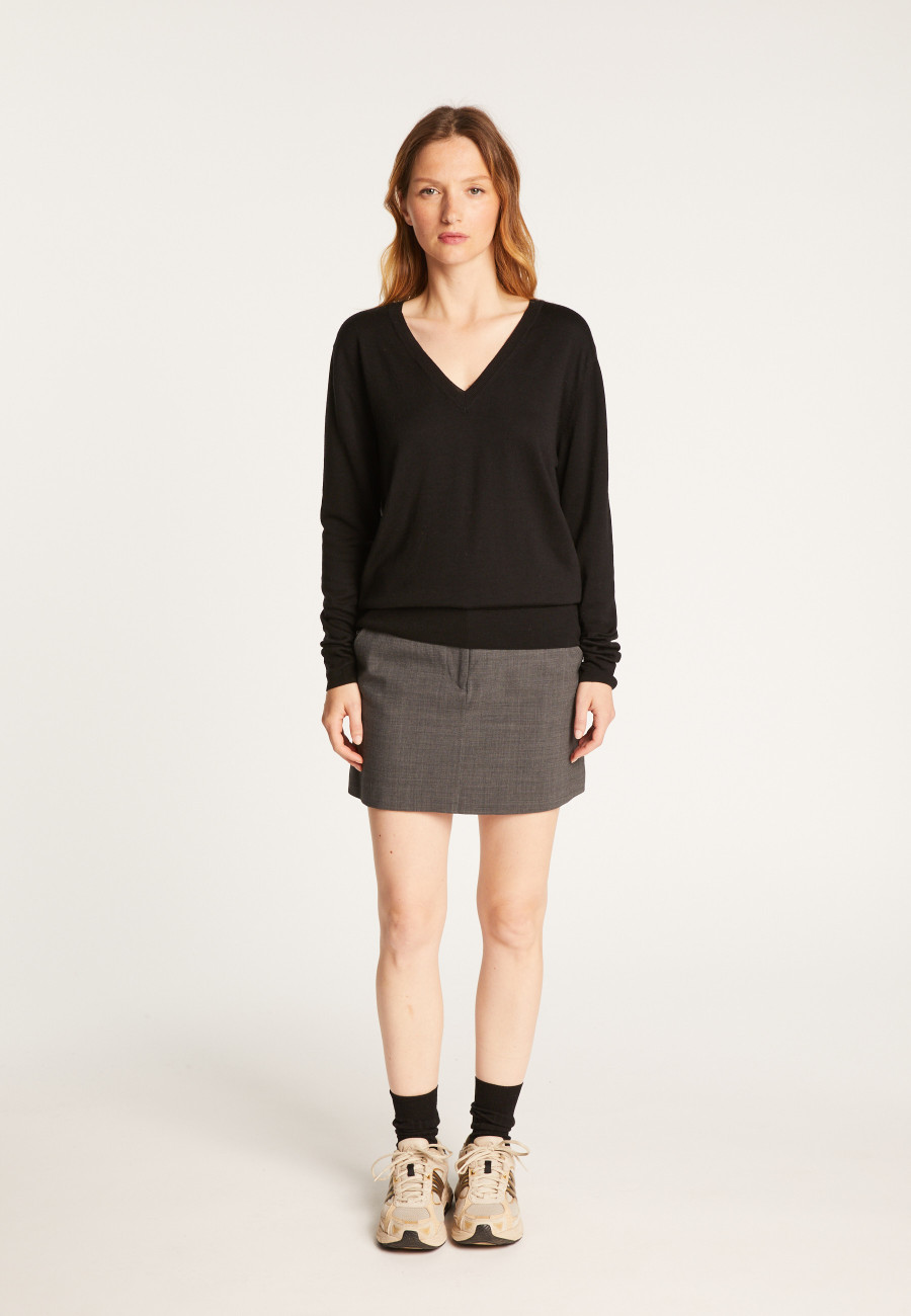 V-neck merino wool sweater - Arya