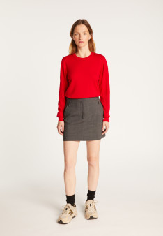 Round neck merino wool sweater - Asena