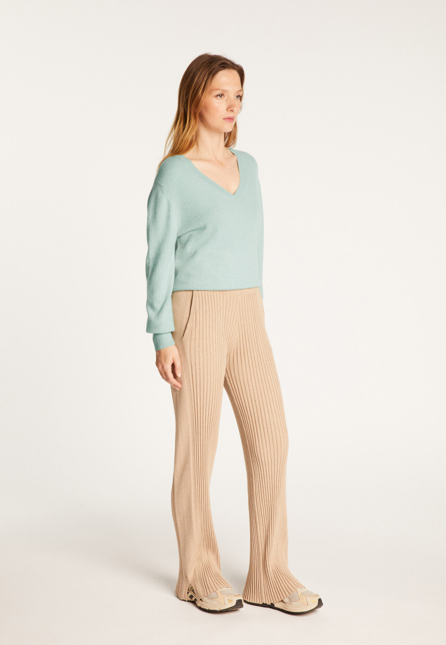 Pantalon à poches en laine mélangée - Carmen 8290