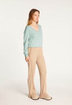 Pantalon à poches en laine mélangée - Carmen 8290