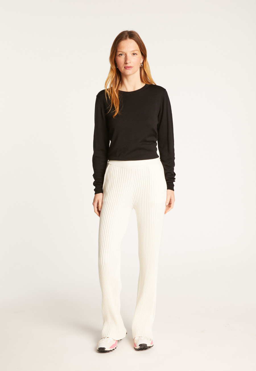 Pocket pants in wool blend - Carmen