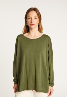 Loose-fit fine merino wool sweater - Azel