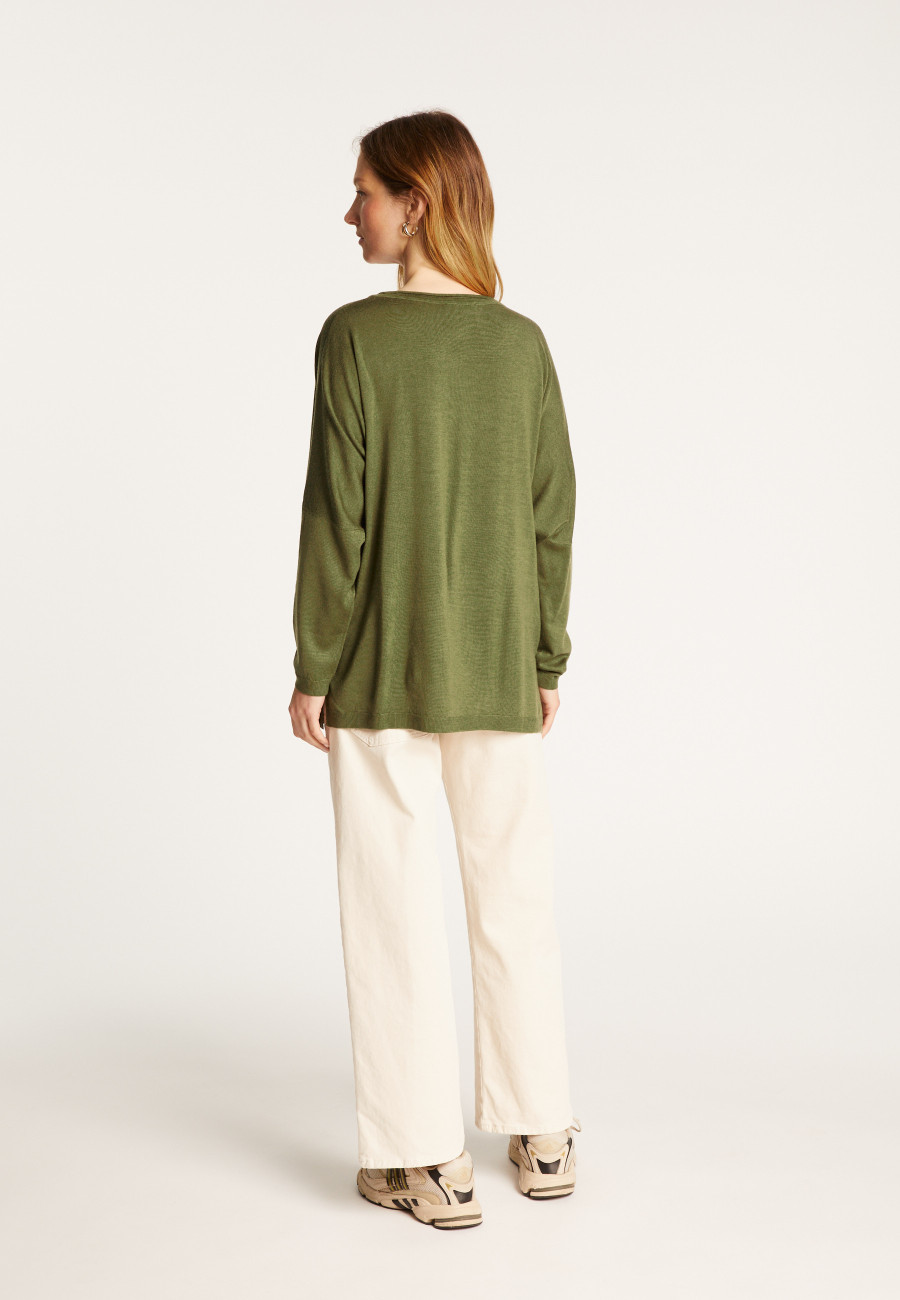 Loose-fit fine merino wool sweater - Azel