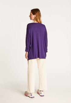 Batwing sleeve wool sweater - Boxe