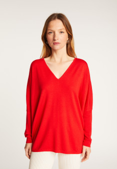 Batwing sleeve wool sweater - Boxe