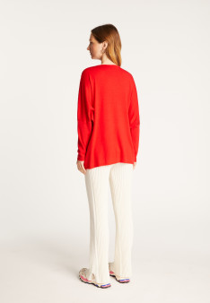 Batwing sleeve wool sweater - Boxe