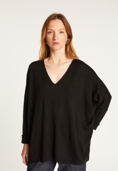 Batwing sleeve wool sweater - Boxe