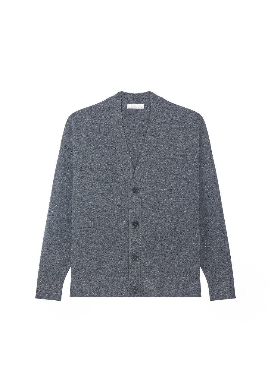 Two-tone merino wool buttoned vest - Tao