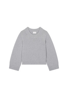 Pull court col rond en cachemire - Vicky