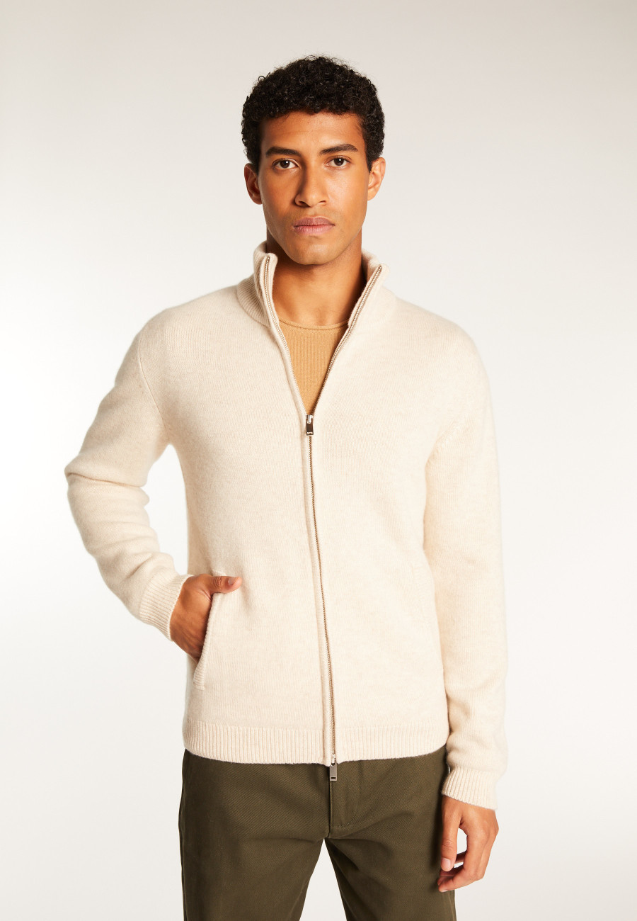 Gilet zippé en cachemire 6 fils - Elysée duo