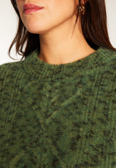 Pull col rond en laine mohair - Vanessa