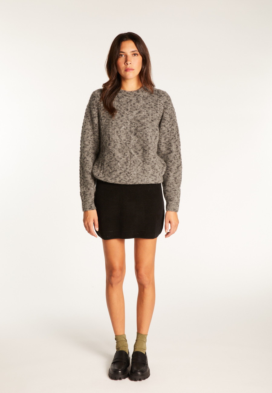 Pull col rond en laine mohair - Vanessa