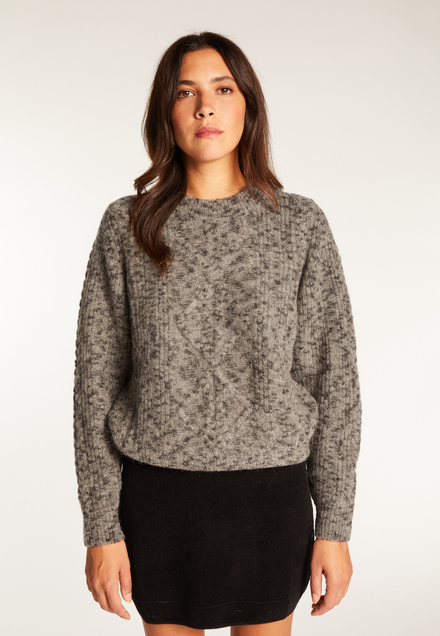 Pull col rond en laine mohair - Vanessa