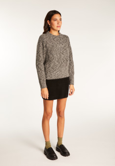 Round neck mohair wool sweater - Vanessa