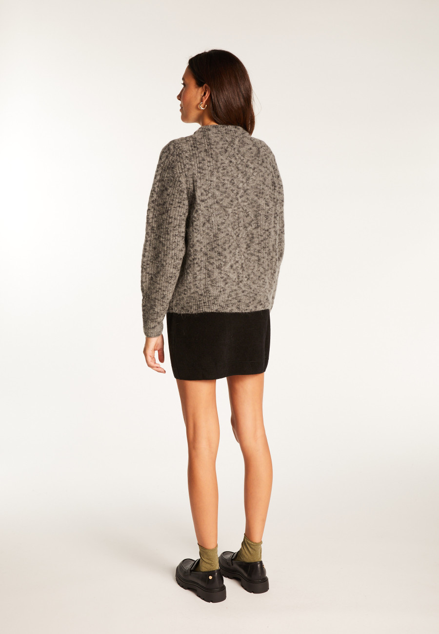 Round neck mohair wool sweater - Vanessa