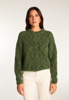 Round neck mohair wool sweater - Vanessa