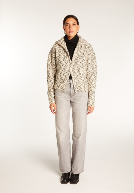 Zipped mohair wool jacket - Valentine