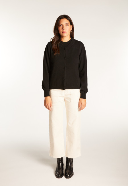 Buttoned cashmere cardigan - Aura