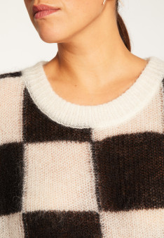 Pull ample col rond en mohair - Rozana