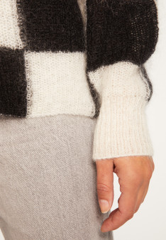 Pull ample col rond en mohair - Rozana