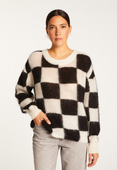 Pull ample col rond en mohair - Rozana